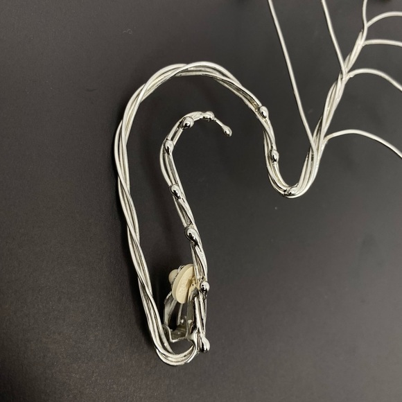 ELVEN EAR GEAR PEARL WING ELABORATE EARRING CULTURED PEARLS & SILVER RIGHT EAR! - Picture 5 of 14